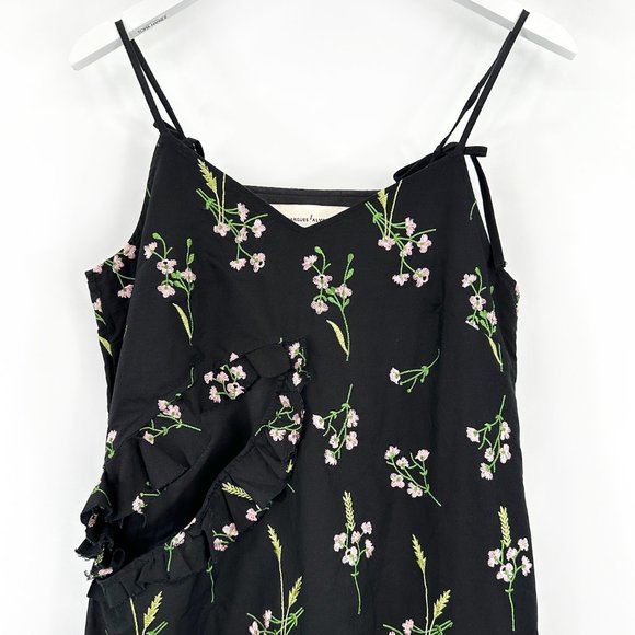 [relisted] Marques Almeida Black Floral Embroidered Mini Slip Dress - Picture 10 of 16